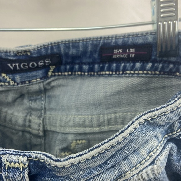 Vigoss Denim Jeans Womens Dublin Slim Boot Heritage Fit Size 5/6 L35 - Picture 8 of 15